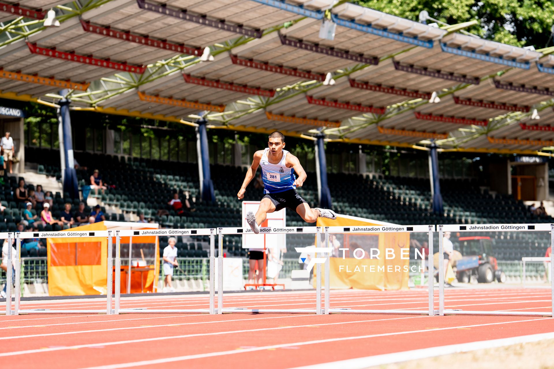 Jason Gordon (OTB Osnabrueck) am 02.07.2022 waehrend den NLV+BLV Leichtathletik-Landesmeisterschaften im Jahnstadion in Goettingen (Tag 1)